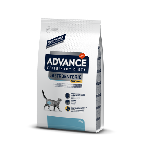 DIET Gastroenteric Sensitive - Trockenfutter für Katzen mit Futtermittelunverträglichkeit 8kg [926198] - ADVANCE