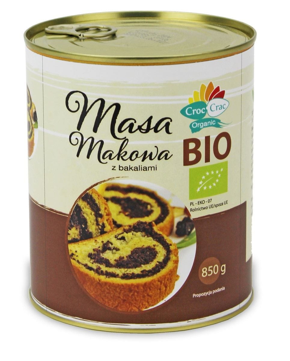 Maková hmota s ořechy a sušeným ovocem BIO 850 g (plechovka) - CROC - CRAC