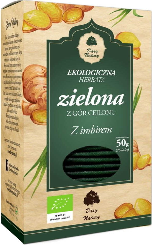 Zelený čaj se zázvorem BIO (25 x 2 g) - DARY PŘÍRODY