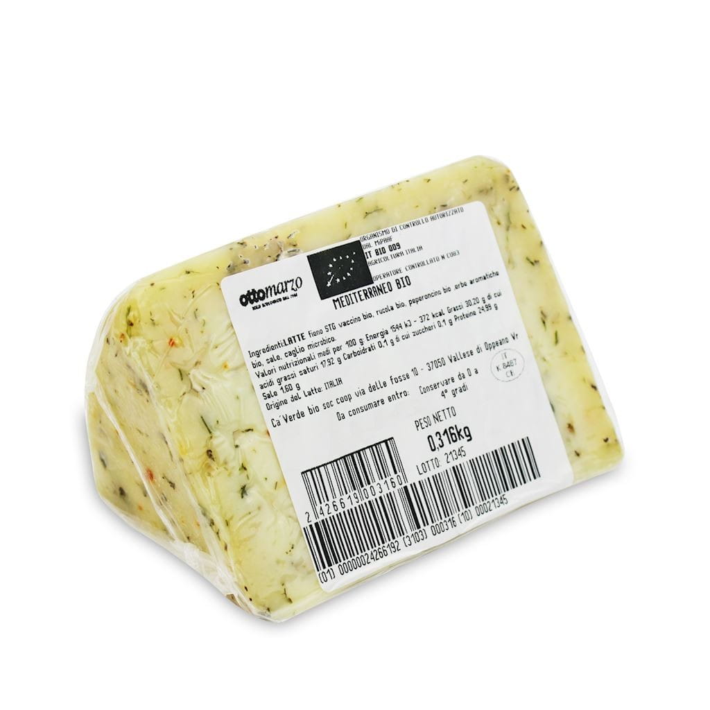 Maturazione del formaggio con erbe mediterranee BIO (ca. 250g) - CA'VERDE