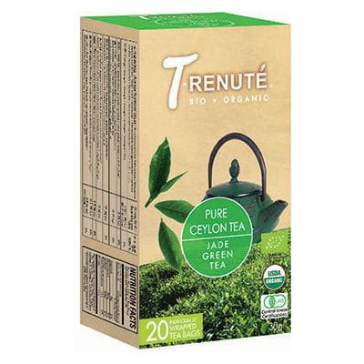 Ceai verde pur Ceylon BIO 30 g (15 g x 20 bucăți) - T'RENUTE