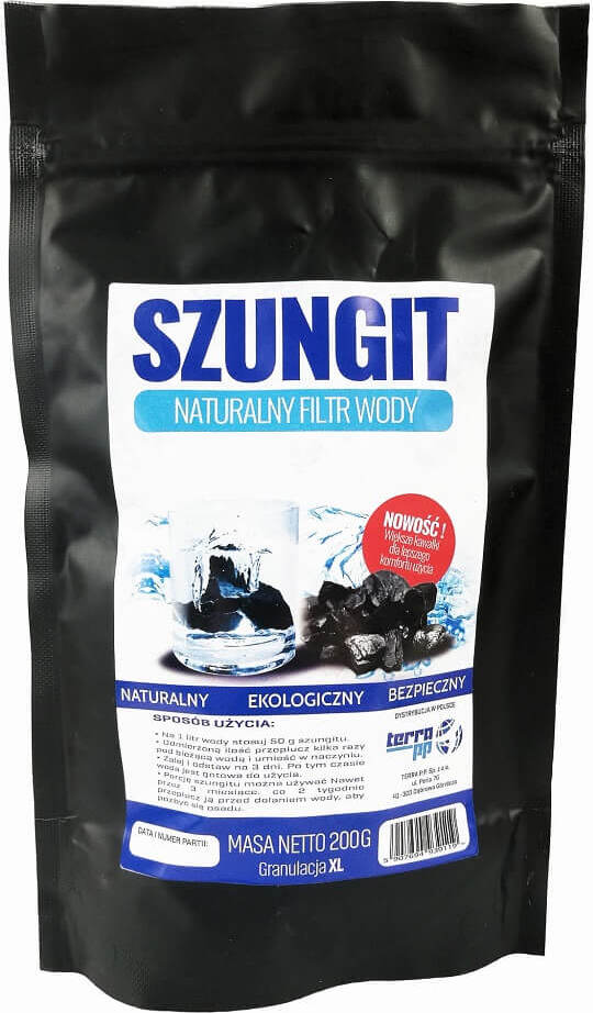 Naturvandfilter Shungit Kornstørrelse XL 200g TERRA PP