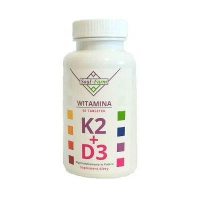 Vitamin K2MK7 + D3 60 tablet - SOUL FARM