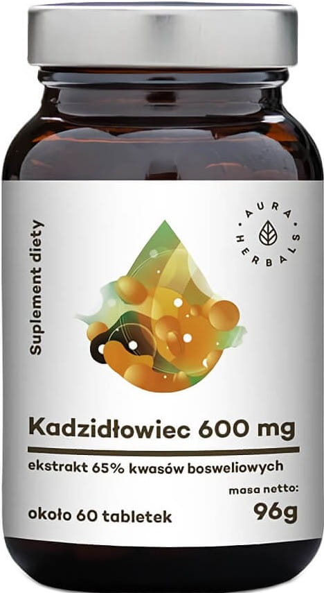 Kadzidłowiec Boswellia Serrata-Extrakt 65 % boswelliasyror 600 mg 60 tabletter 96 g AURA-KRÄUTER