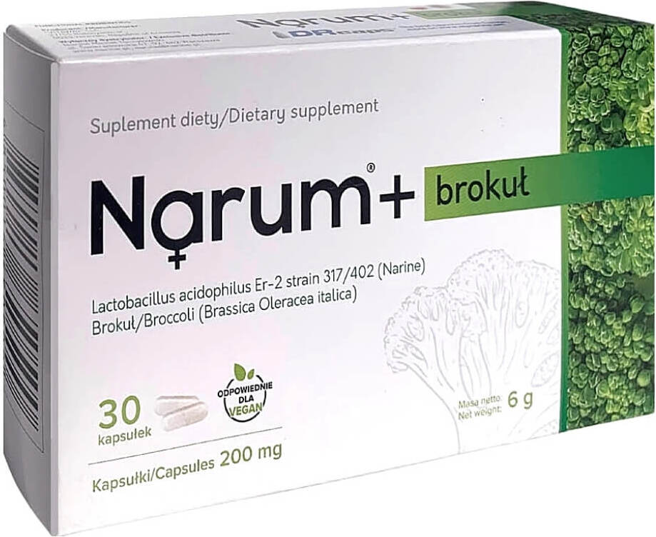 NARUM + Narine Bông cải xanh Probiotic 200 MG 30 Viên nang NARUM