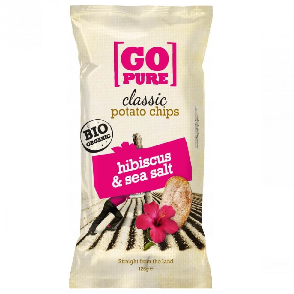 Chips di ibisco biologici senza glutine 125 g GO PURE