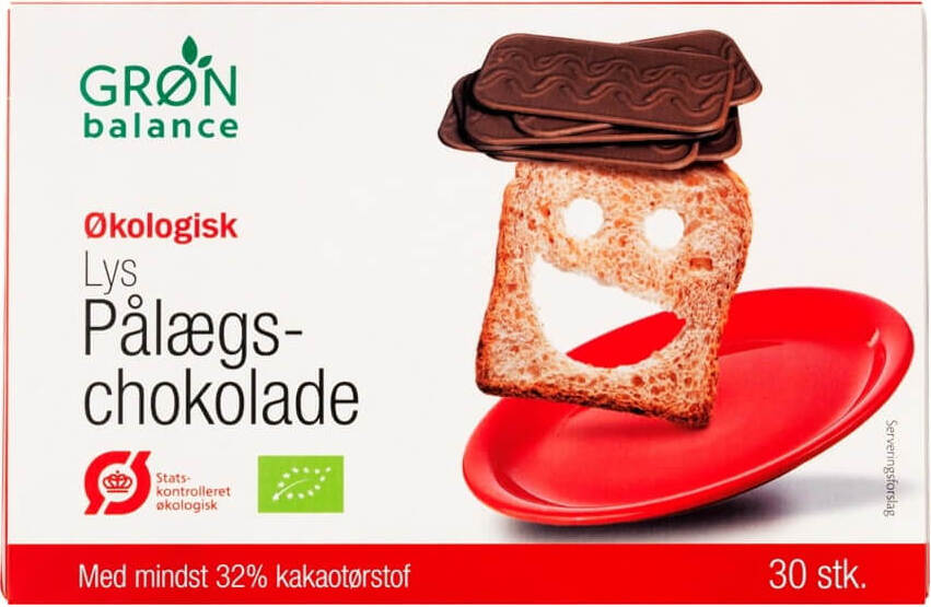 Chocolate ao leite em fatias orgânico 120 g (30 unid.) - GRON BALANCE