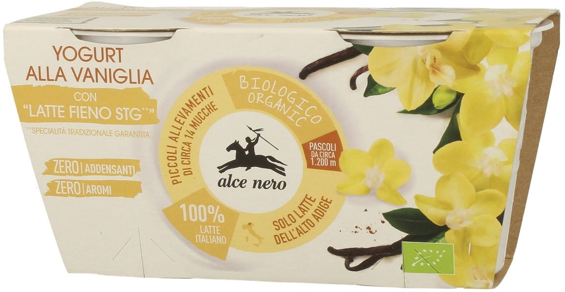 Yogurt alla vaniglia BIO 2 x 125 g - ALCE NERO
