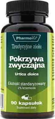 Brennnessel Urtica dioica standardisierter Extrakt 1% Kieselsäure 90 Kapseln PHARMOVIT