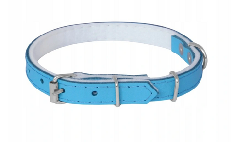 Lederhalsband - 12-35cm Blau - CHABA