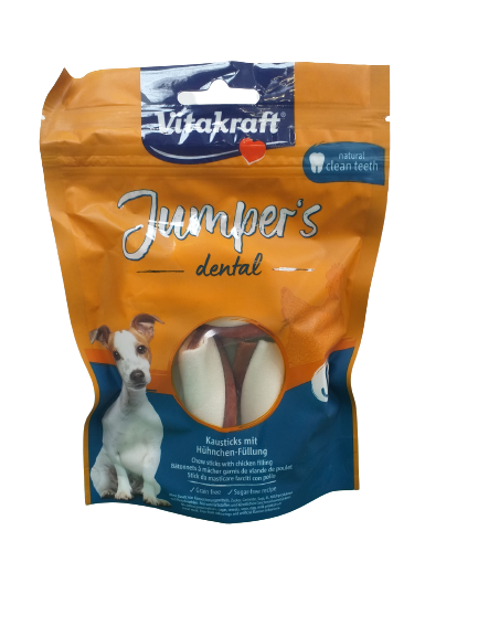 JUMPERS DENTAL TWISTED S Hühnersnack für Hunde 150g - VITAKRAFT