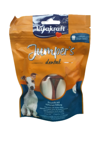 JUMPERS DENTAL TWISTED S Hühnersnack für Hunde 150g - VITAKRAFT