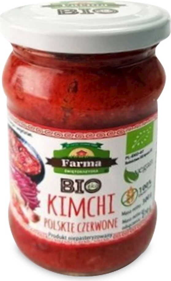 Červené bio kimchi bez lepku 300 g (270 g) - FARMA ŚWIĘTOKRZYSKA