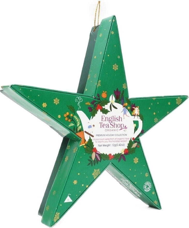 Julteeset grön stjärna (6x2) BIO 12 g ENGLISH TEA SHOP