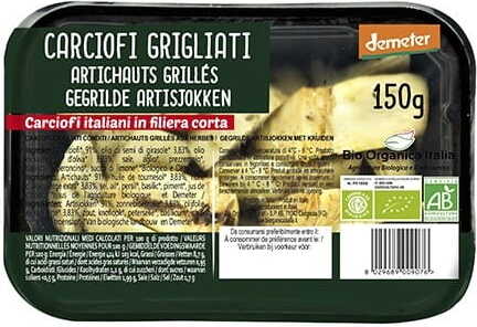 Grilované artyčoky v Demeter solném nálevu BIO 150 g (plechovka) - BIO ORGANICA ITALIA
