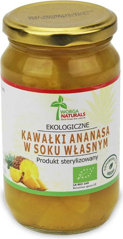 Ananasstücke im eigenen Saft BIO 350 g (200 g) (Glas) - WORGA NATURALS