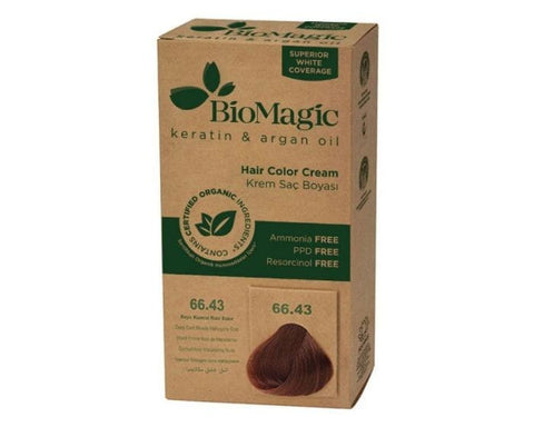 Haarfärbemittel Mahagoniblond sehr dunkel (66.43) 250 g - BIOMAGIC