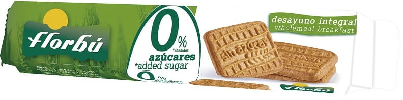 Cookies without added sugar desayuno integral 160 g FLORBU
