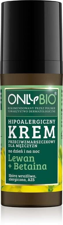 Hypoalergenní pleťový krém pro muže proti vráskám denní a noční Levan + Betain Eco 50 ml - POUZE BIO