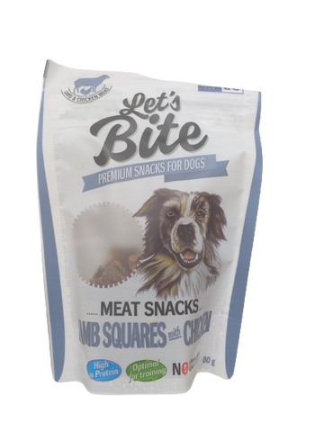 LET'S BITE MEAT SNACKS LAMB SQUARES CHICKEN 80g - BRIT