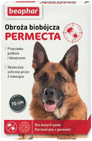 PERMECTA DOG L 70CM - biozides Halsband für große Hunde - BEAPHAR