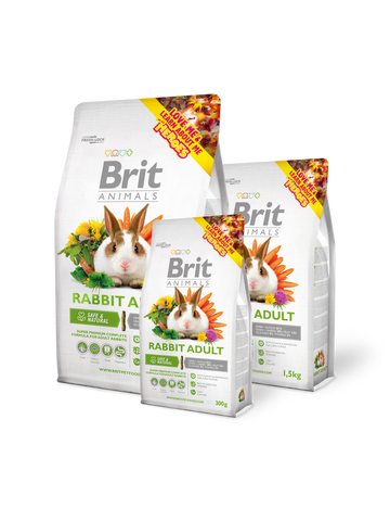 TIERE KANINCHEN ADULT KOMPLETT 300 g - BRIT