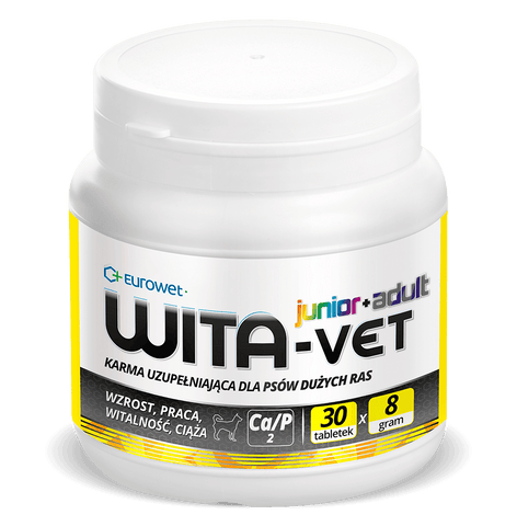 Wita-Vet Ca/P=2 - Vitaminergänzung für Hunde 8g 30 Tab. -EURET