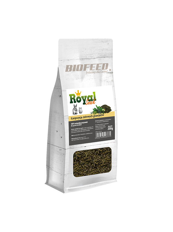 Royal Snack - eine Zusammensetzung aus Kräutergranulat 200g - BIOFEED