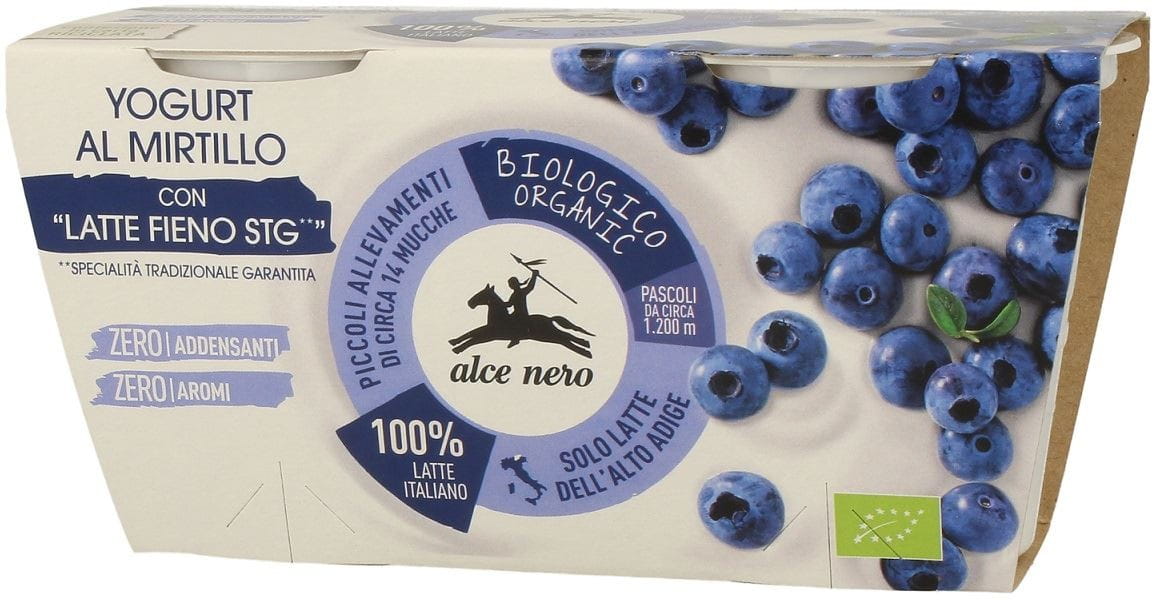 Yogurt ai mirtilli BIO 2 x 125 g - ALCE NERO