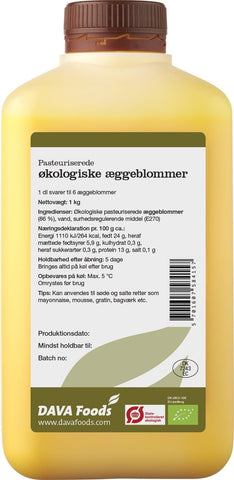 Flüssiges Eigelb BIO 1 kg - DAVA FOODS