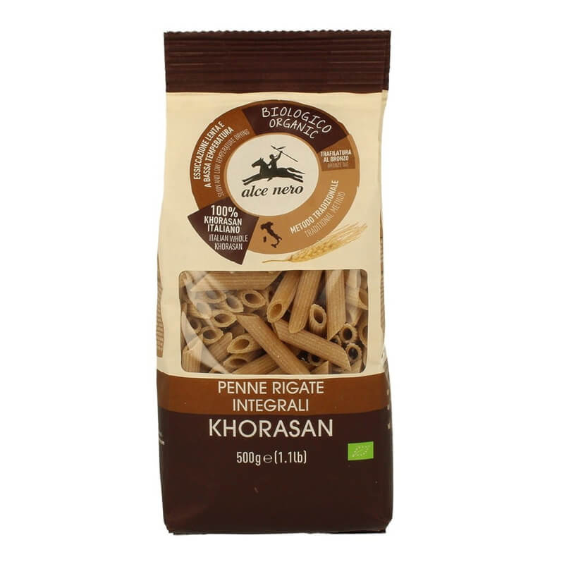 Mi (Gandum Penuh Khorasan) Penne BIO 500 g - ALCE NERO