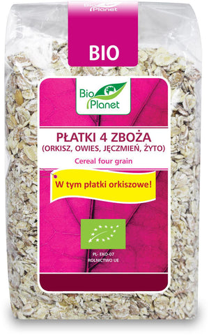 Flocken 4 Cerealien (Dinkel Hafer Gerste Roggen) BIO 300 g - BIO PLANET