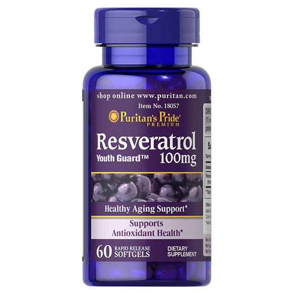 Resveratrol 100 mg Resveratrol 60 Capsule PURITAN'S PRIDE