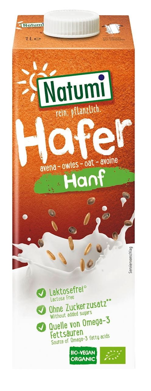 Haferdrink - Hanf ohne Zuckerzusatz BIO 1000 ml - NATUMI