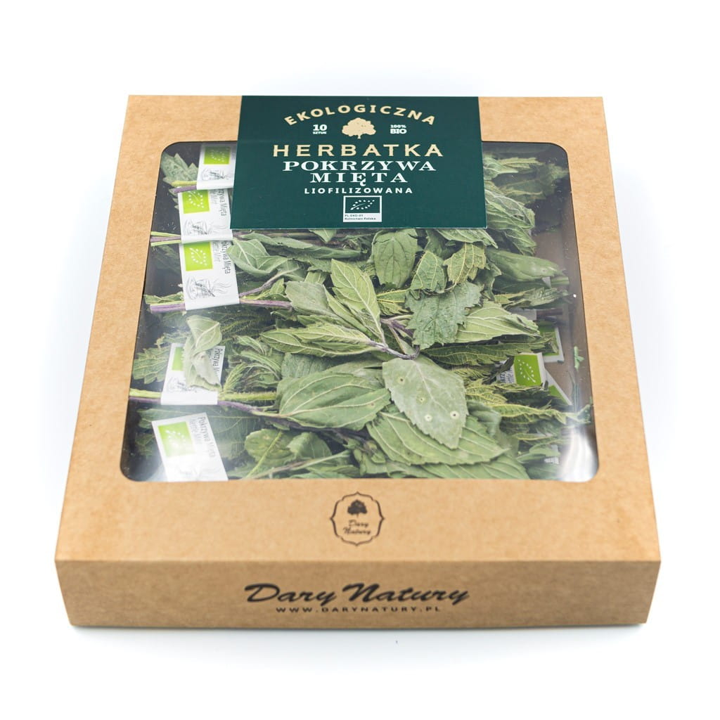 Frysetørret brændenældetee med mynte BIO (10 x 1 g) 10 g - NATURENS GAVER