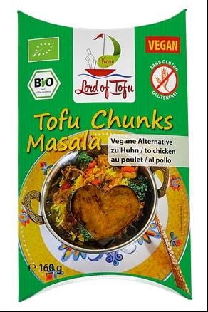 Vegaaninen tuote A'LA Chicken Tikka Masala gluteeniton BIO 160 g - LORD OF TOFU