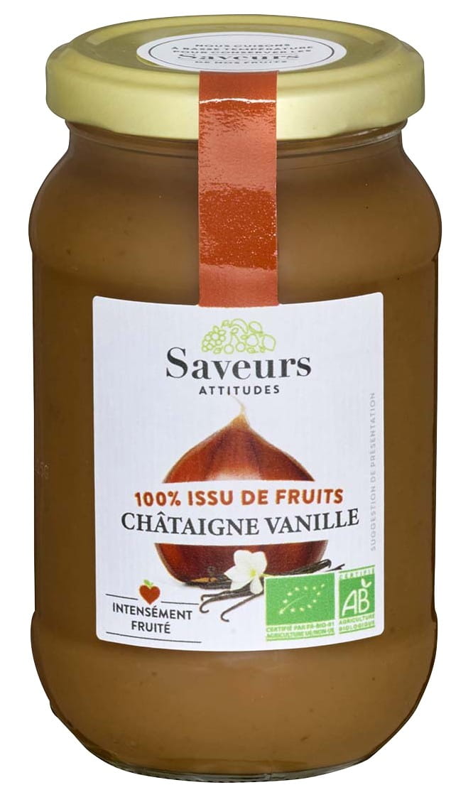Chestnut cream with vanilla flavor ORGANIC 310 g - SAVEURS ET FRUITS