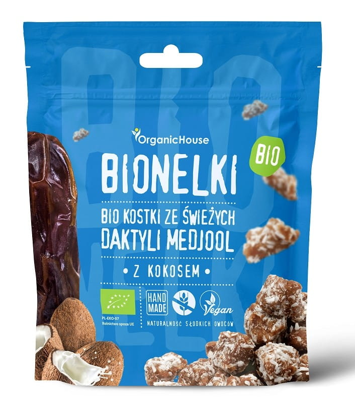 Praline di datteri con scaglie di cocco senza glutine BIO 50 g - BIO HOUSE