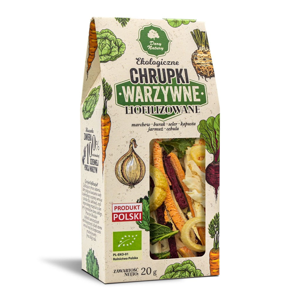 Organic freeze-dried vegetable chips 20 g - DARY NATURY