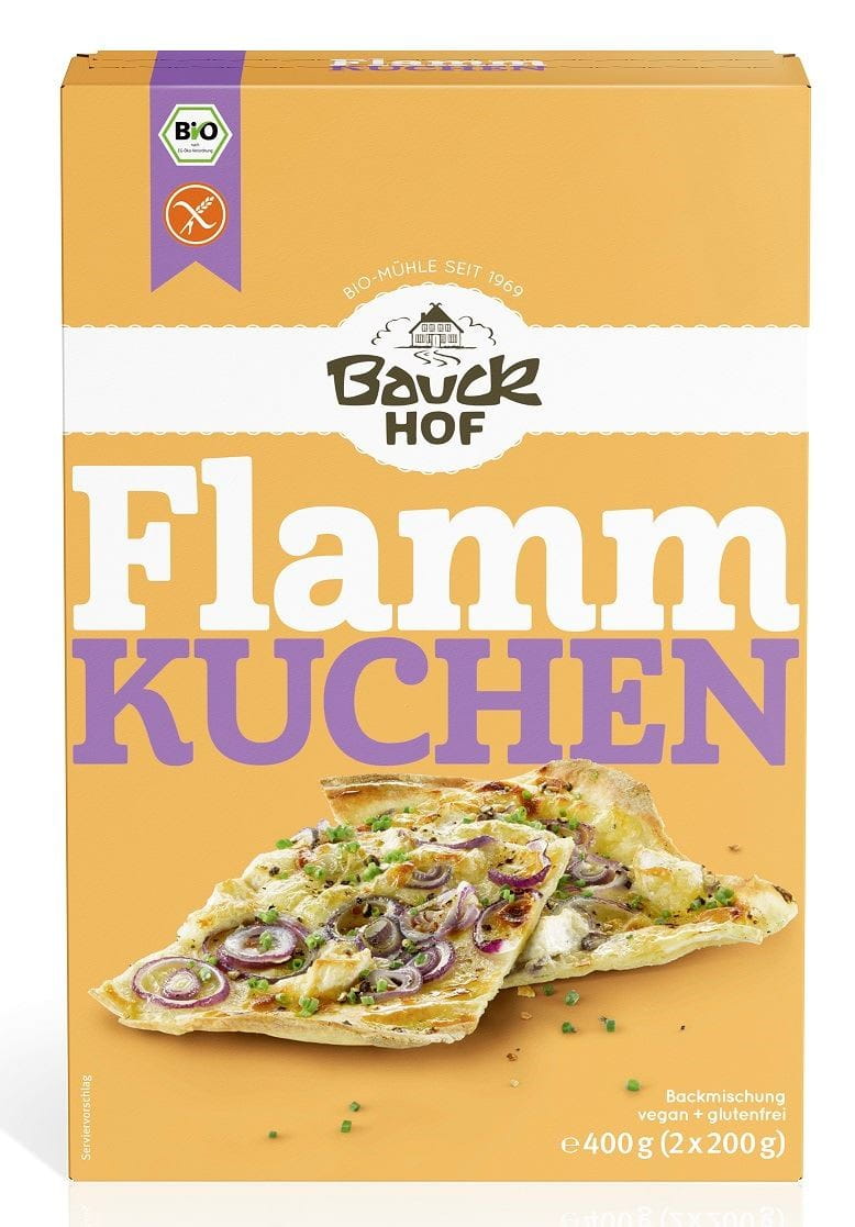 Tarte flambée mélange sans gluten pour la cuisson BIO (2 x 200 g) 400 g - BAUCK HOF