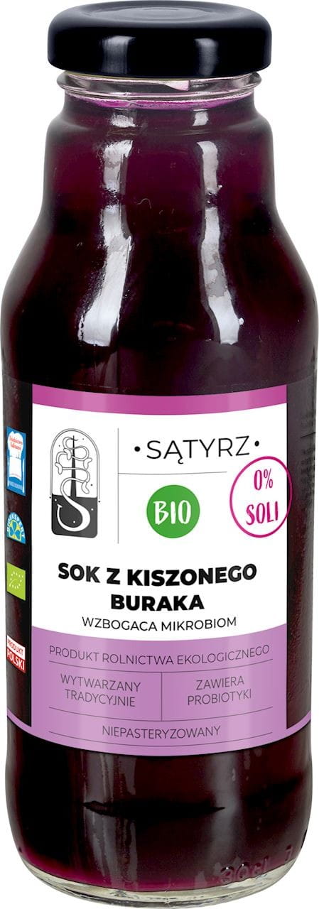 Probiotischer Saft aus eingelegter Rote Bete BIO 500 ml - SĄTYRZ