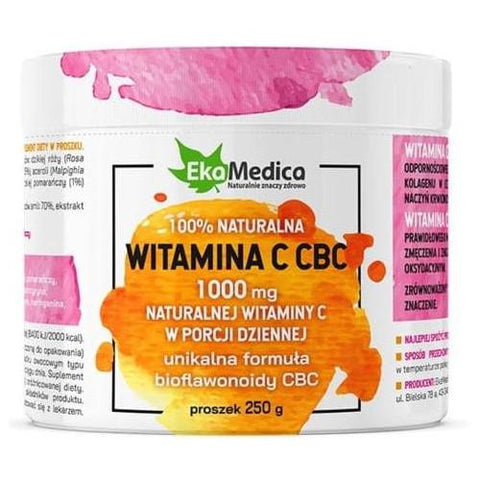 Natürliches Vitamin C und CBC-Bioflavonoidpulver 250 g - EKAMEDICA