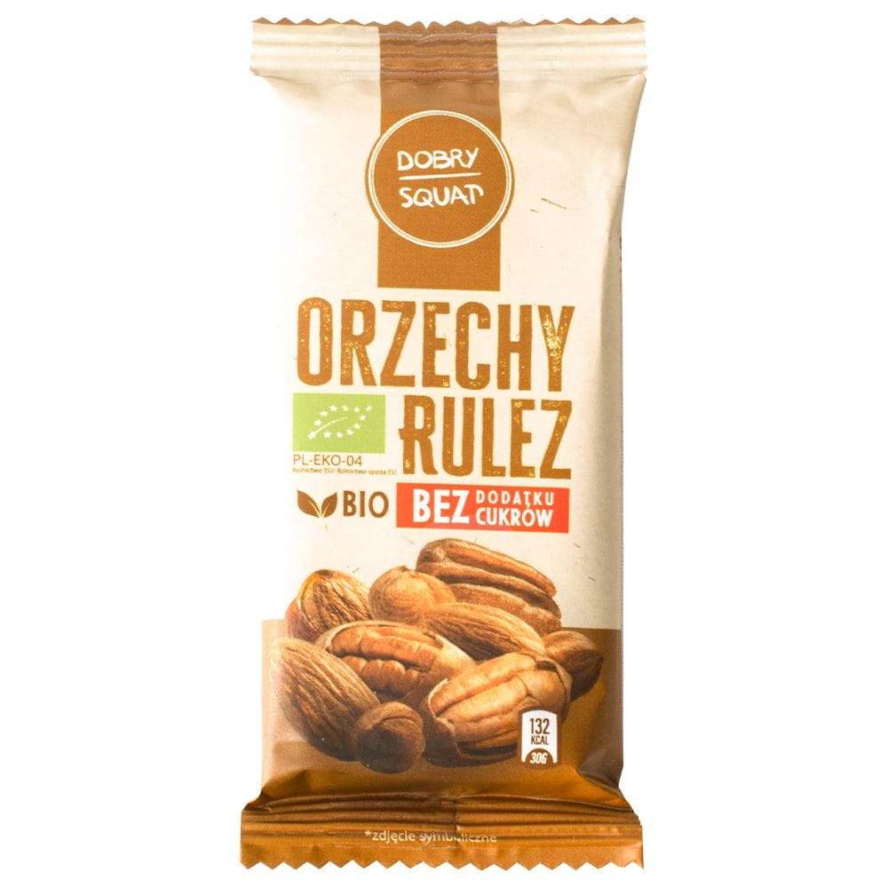 Datlový tyčinka s ořechy (Rulez Nüsse) BIO 30 g - GOOD SQUAT