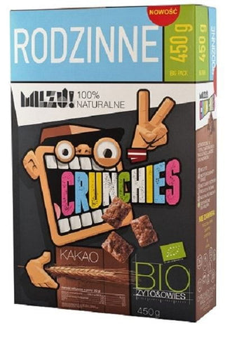 Roggen-Hafer-Crunchies mit Kakao BIO 450 g - MILZU