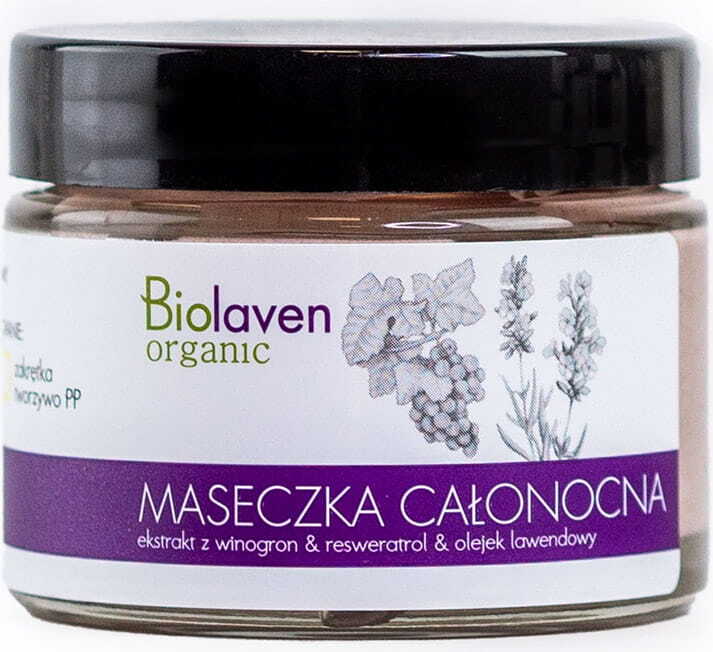 Maschera notturna con estratto d'uva resveratrol e olio di lavanda 45ml - BIOLAVEN SYLVECO