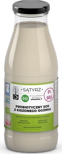 Probiotischer Sauergurkensaft ohne Salz BIO 500 ml - SĄTYRZ