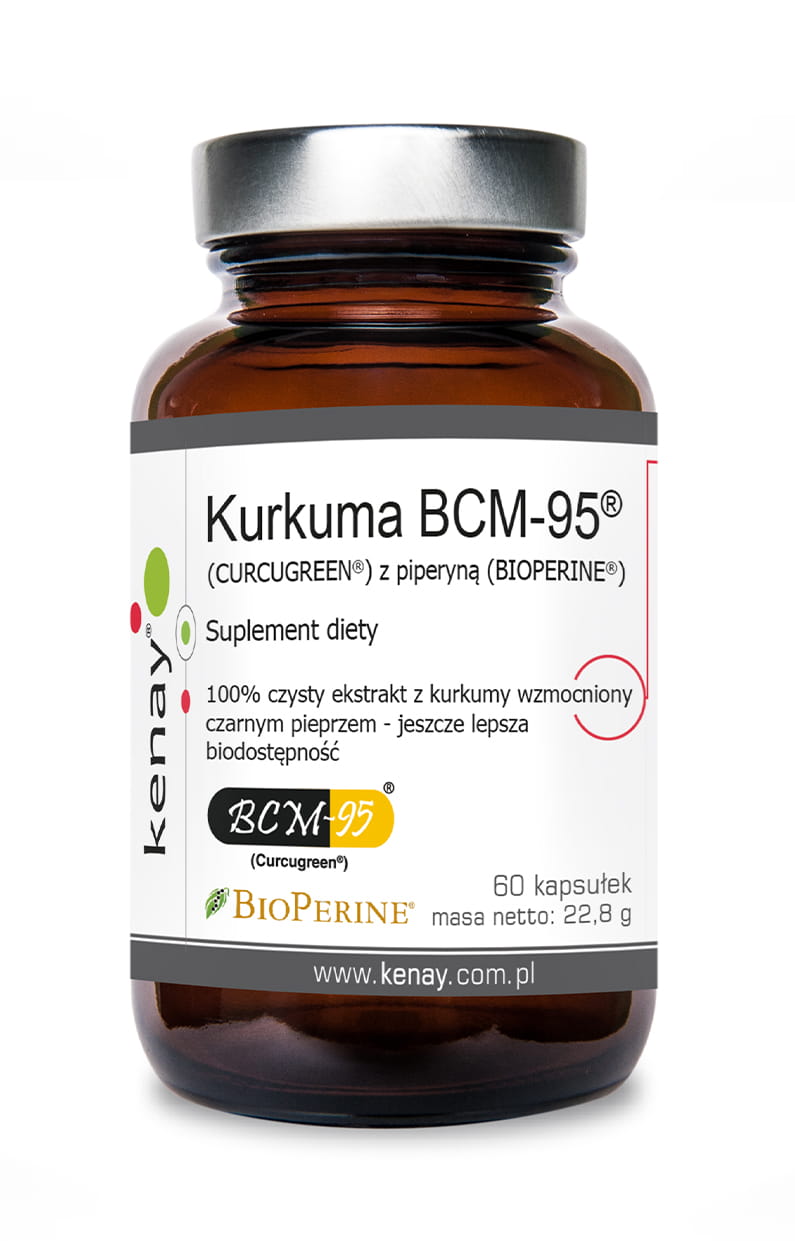Curcuma BCM - 95 (Curcugreen) con Piperina (Bioperin) (60 capsule) - KENAY