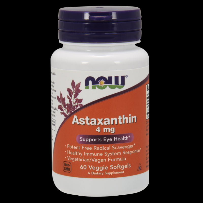 Přírodní astaxanthin 4 MG 60 kapslí NOW FOODS