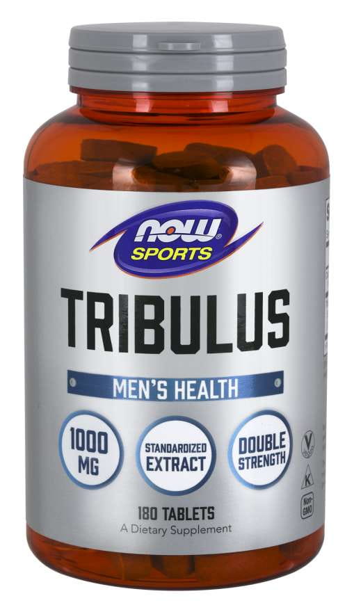 Tribulus 1000 MG Extrakt standardiserad för 45 % saponiner 180 NOW FOODS tabletter