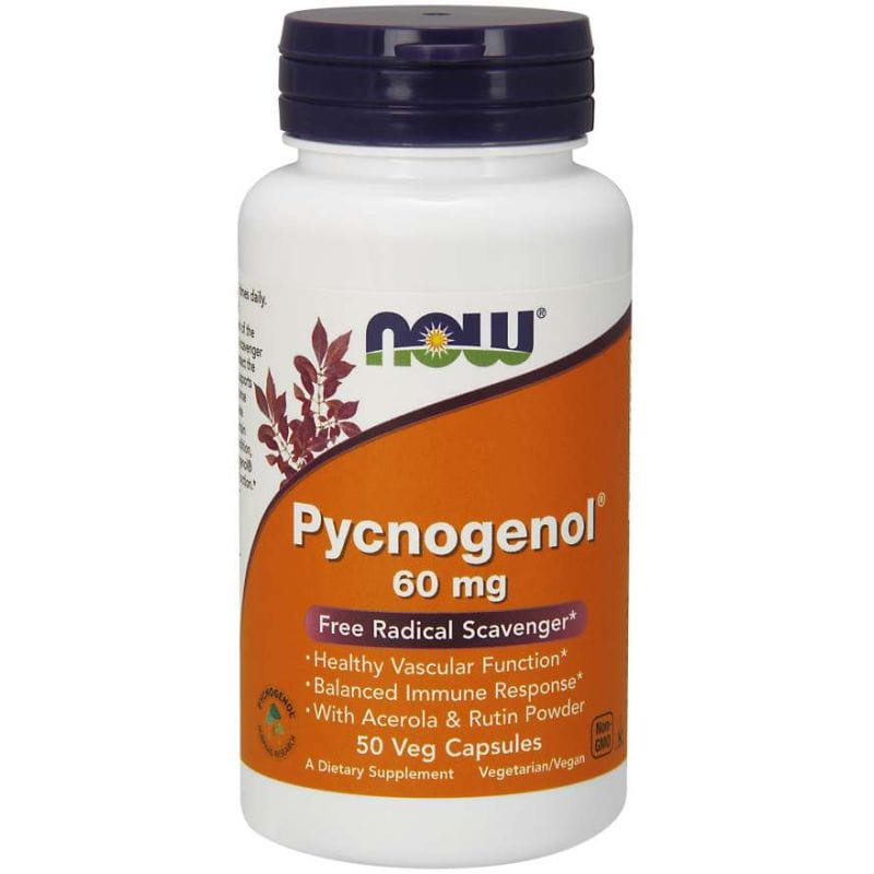 Pycnogenol 60 MG 50 Kapsul Pine Laut Perancis NOW FOODS
